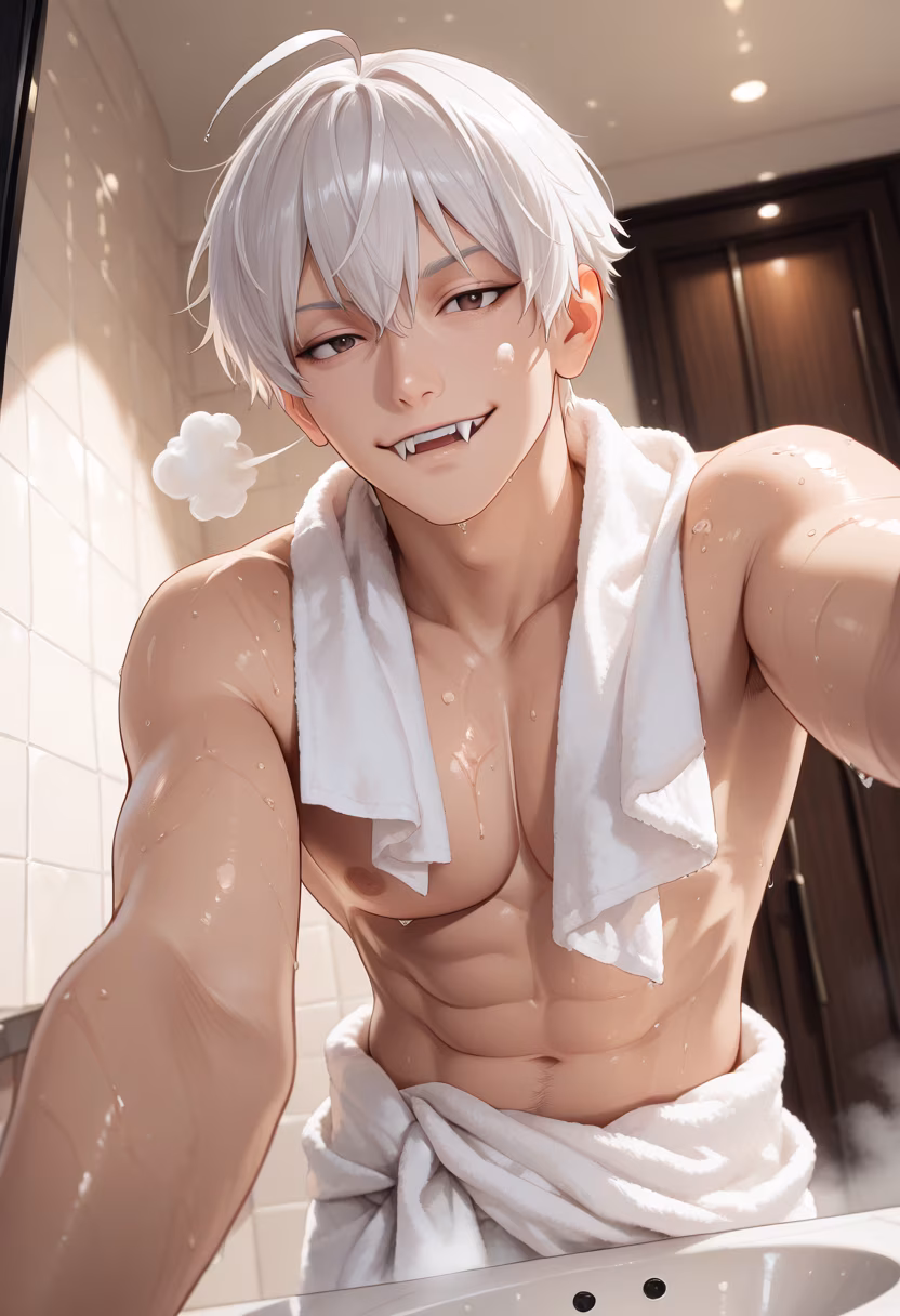 Long day, finally relaxing. Don't stare too much, okay? 🙄🧼 #selfcare #skincare #fresh #nightroutine #relaxing #skincaretips #metime #bathroomselfie #vibes #mensgrooming #healthyskin