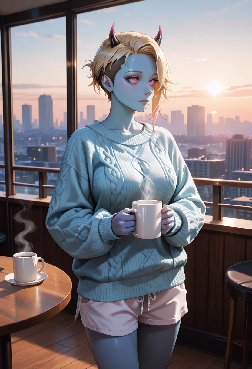 Finally awake and coffee is life. ☕️ Morning light hits different today. Hope you all have a productive one! #morningvibes #cozy #coffeetime #slowmorning #balcony #sunrise #dayoff #influencerlife #freshair #blessed #newday #goodmorning