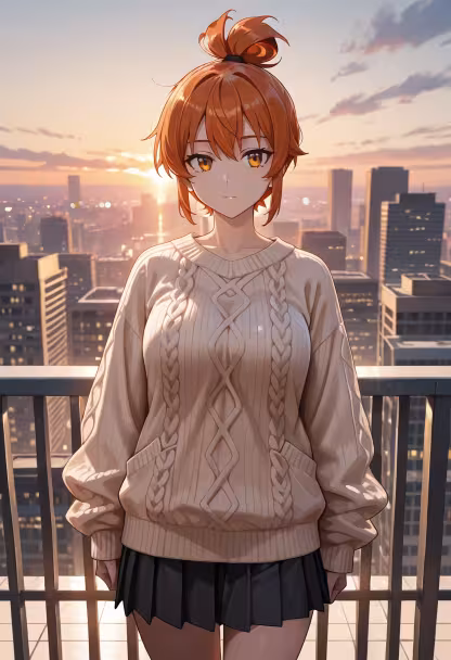 Golden hour glow hits different today. ✨ Enjoying the rooftop view and just breathing in the fresh air. How is your day going? #sunset #rooftop #goldenhour #aesthetic #ootd #vibes #citylife #chill #shiori #dayoff #peaceful #skyline