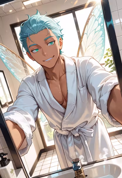 Just got out of the shower and feeling refreshed. Skincare routine is non-negotiable, even on my lazy days! ✨🛁 #fresh #skincareroutine #selfcare #mensgrooming #glowup #relaxing #metime #bathrobetimel #morningvibes #hygiene #bathroomselfie #cleanlook