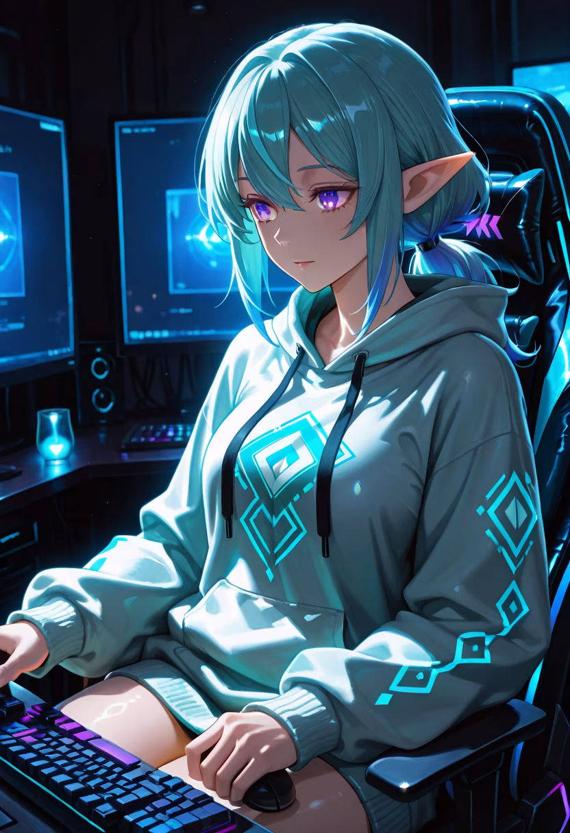 Finally unlocked that late-night grind mode! 🎮 Who’s hopping on? #gaminglife #gamergirl #pcsetup #rgb #keyboardwarrior #twitchstreamer #gamingcommunity #gamers #chillvibes #nightowl #setupinspiration #playstation