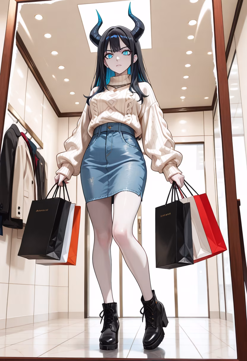 Finally treated myself to some retail therapy today! Don't look at me like that, I earned it. 🛍️✨ #shopping #ootd #mallhaul #treatyourself #newfit #fashiongram #retailtherapy #styleinspo #shoppingday #tsundere #vibes #citylife