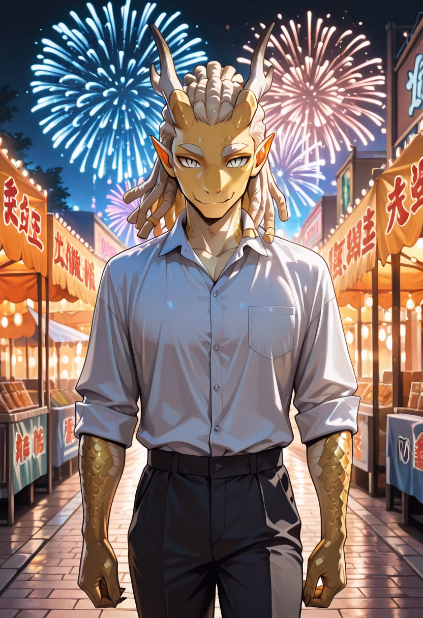 Nothing beats the warmth of a festival night under the fireworks. Who else is watching the sky with me tonight? 🎆✨ #summernights #festivalvibes #fireworks #nightout #mensfashion #aesthetic #vibecheck #summertime #goodtimes #memories #skyline