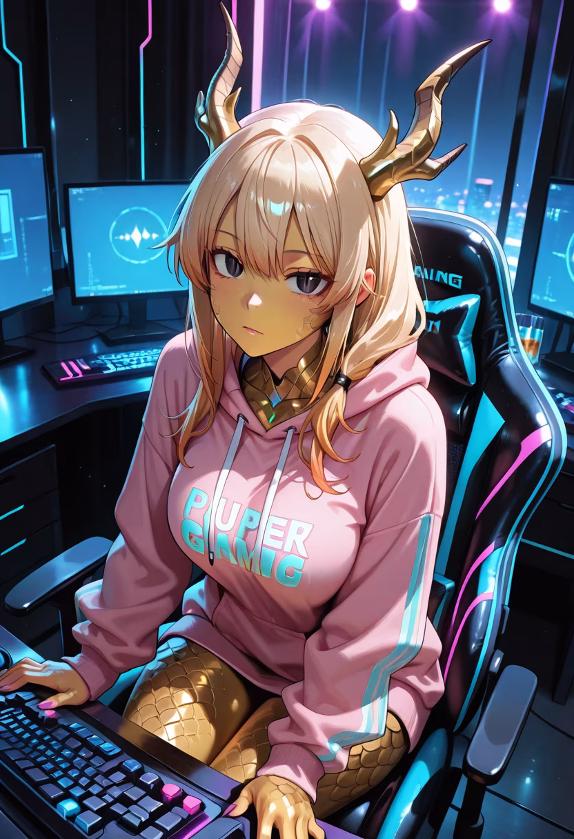 Finally finished my setup! Who's jumping on to carry me tonight? 🎮✨ #gaming #pcsetup #rgb #gamergirl #setupgoals #nightmode #twitchstreamer #gamingchair #gamerlife #cozyvibes #techsetup #gamercommunity