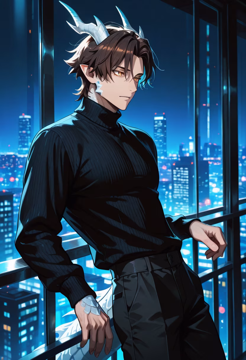 Watching the city lights come alive while the rest of the world sleeps. 🌃✨ Sometimes the solitude is the best part of my night. #nightvibes #cityscape #rooftop #solitude #aesthetic #mensfashion #nightphotography #streetwear #husbando #urbanstyle #glow #darkaesthetic