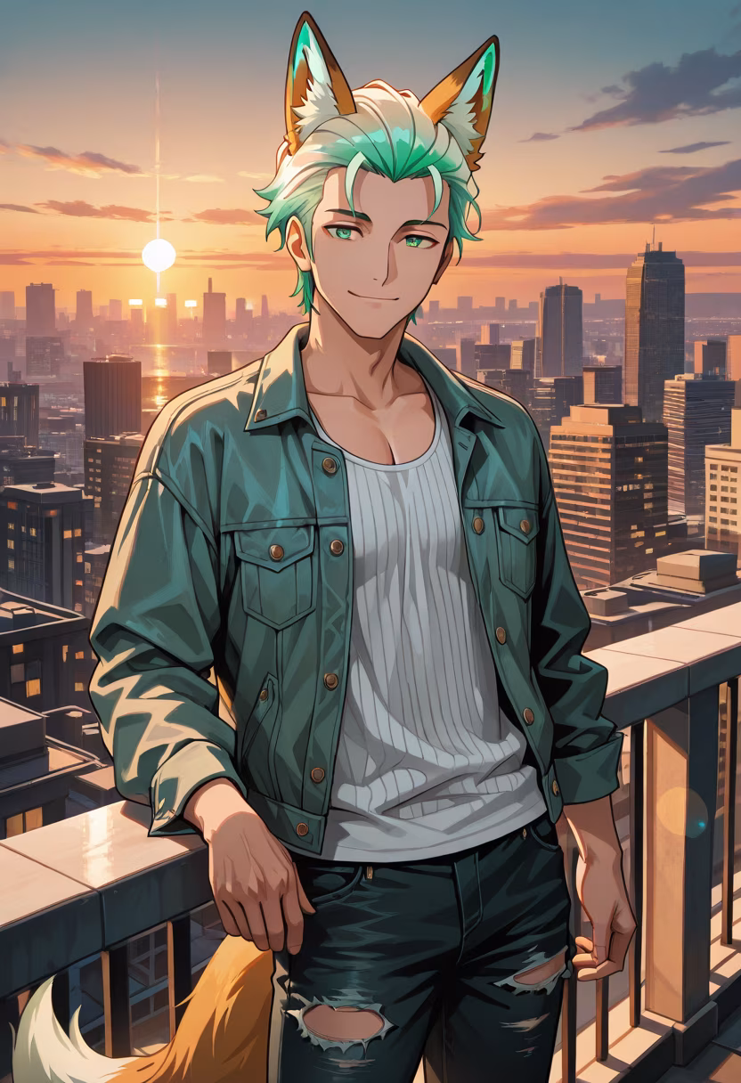 Golden hour hits different when the view is this good. 🌅 Hope you're all having an amazing week! #goldenhour #rooftop #cityvibes #sunsetlover #aesthetic #chill #vibes #ootd #mensfashion #lifestyle #goldenlight #goodtimes