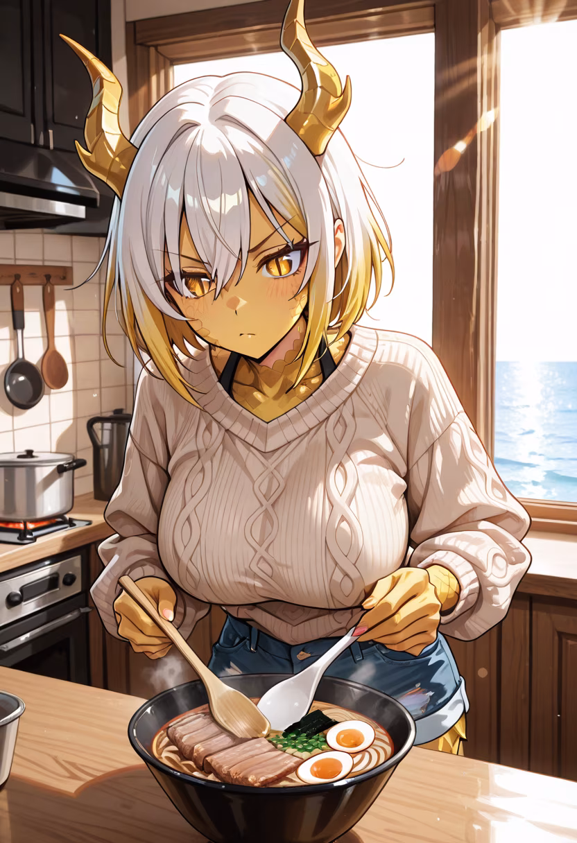 Finally perfected my homemade ramen recipe! Don't look at me like that, I didn't make this for you or anything... baka. 🍜✨