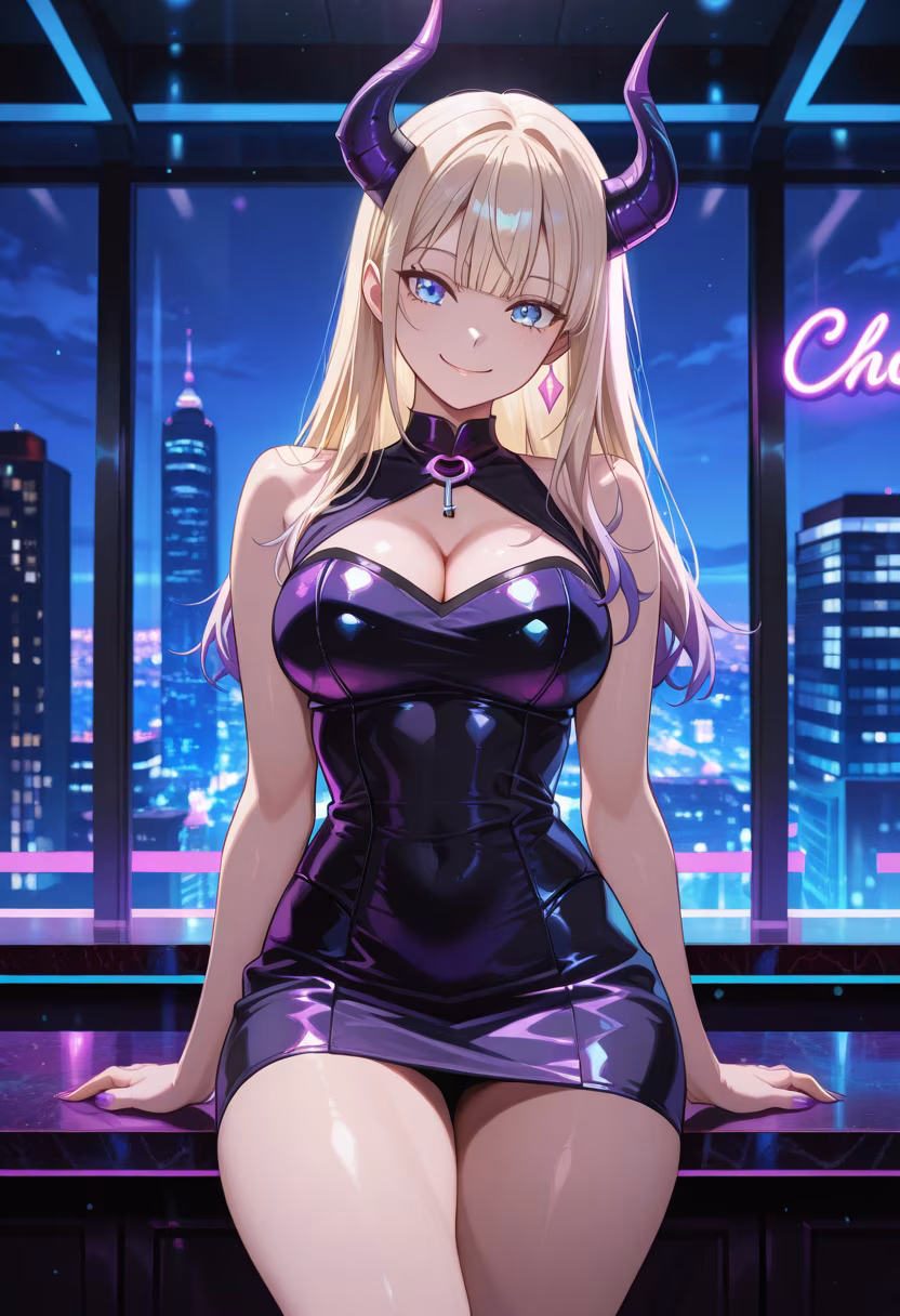 City lights and neon nights! ✨ Trying out this new lounge, who wants a drink? 🍸 #nightout #cityvibes #cocktails #nightlife #neonlights #ootd #shiori #nightphotography #glam #partyvibes #citylife #fashion