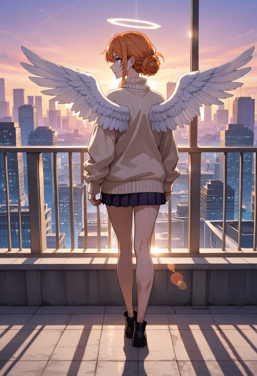 Finally caught the perfect sunset view from the rooftop. Don't get used to me being this sentimental, okay? 🌇✨ #sunsetvibes #goldenhour #rooftop #citylife #himari #aesthetic #photography #ootd #skyline #mood #goldenlight #grateful