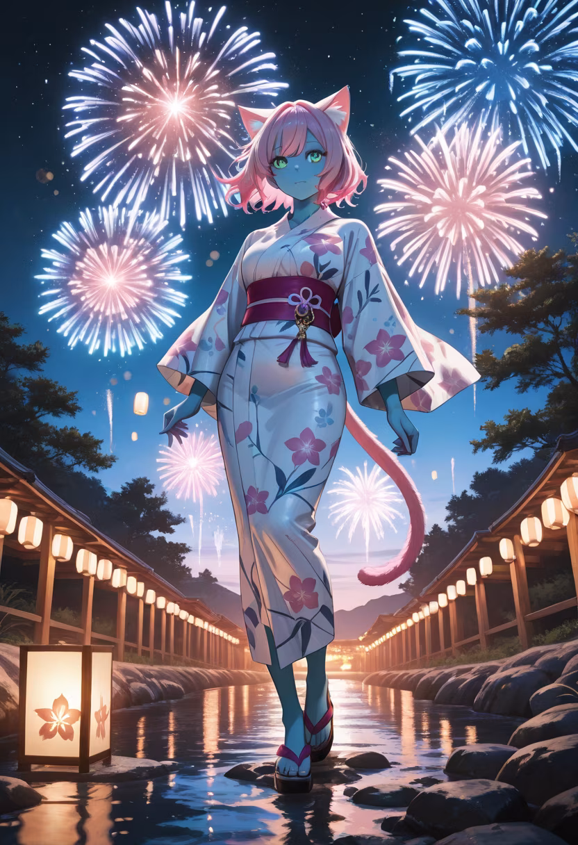 Found the perfect spot to watch the fireworks tonight. Hope everyone is having a magical evening. ✨🎆 #summernights #festivalvibes #fireworks #meisdaily #aesthetic #summerfun #nightphotography #japantravel #goodvibes #mood #peaceful