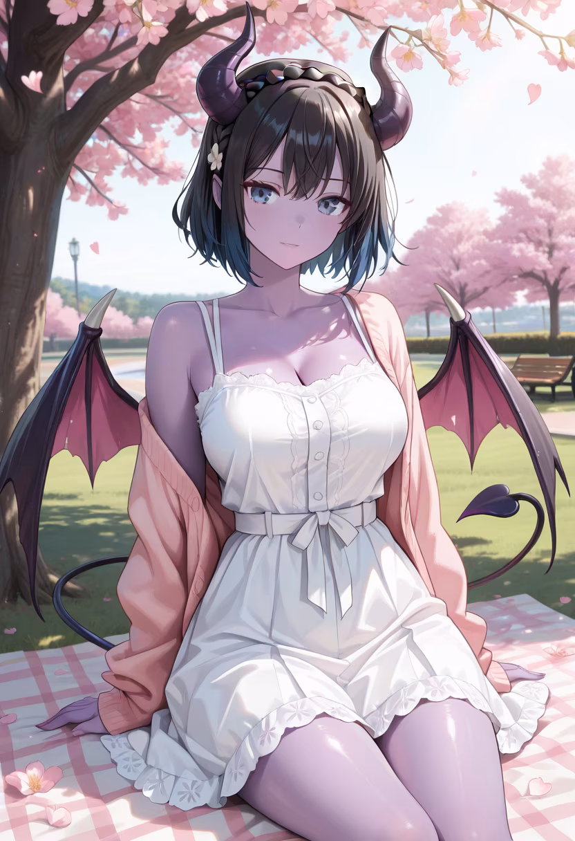 Found the perfect spot to enjoy the last of the cherry blossoms. Don't stare too long, baka! πΈβ¨ #sakuraseason #springvibes #hanami #picnicday #tsundere #cherryblossom #ootd #aesthetic #springfashion #naturelovers #pinkpetals