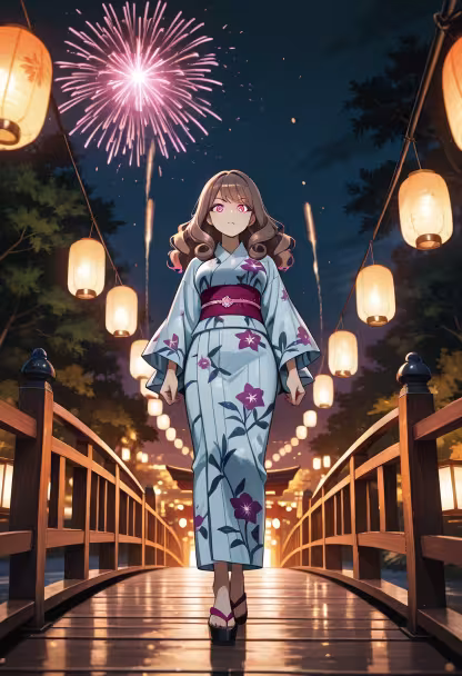 Found the perfect spot to watch the fireworks tonight! Don't get the wrong idea, I'm only here for the show, not for you. 🎆✨ #summernights #festivalvibes #fireworks #meimei #tsundere #nightout #summerfashion #ootd #japanesefestival #starlight #aesthetic