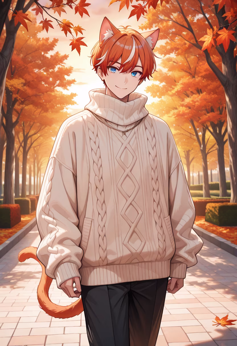 Nothing beats the first crisp autumn air. Who wants to go grab a coffee with me? ☕🍂 #autumnvibes #cozyseason #sweaterweather #falloutfit #cozyboy #hustle #aesthetic #lifestyle #fallfashion #autumnleaves #vibes #morningcoffee