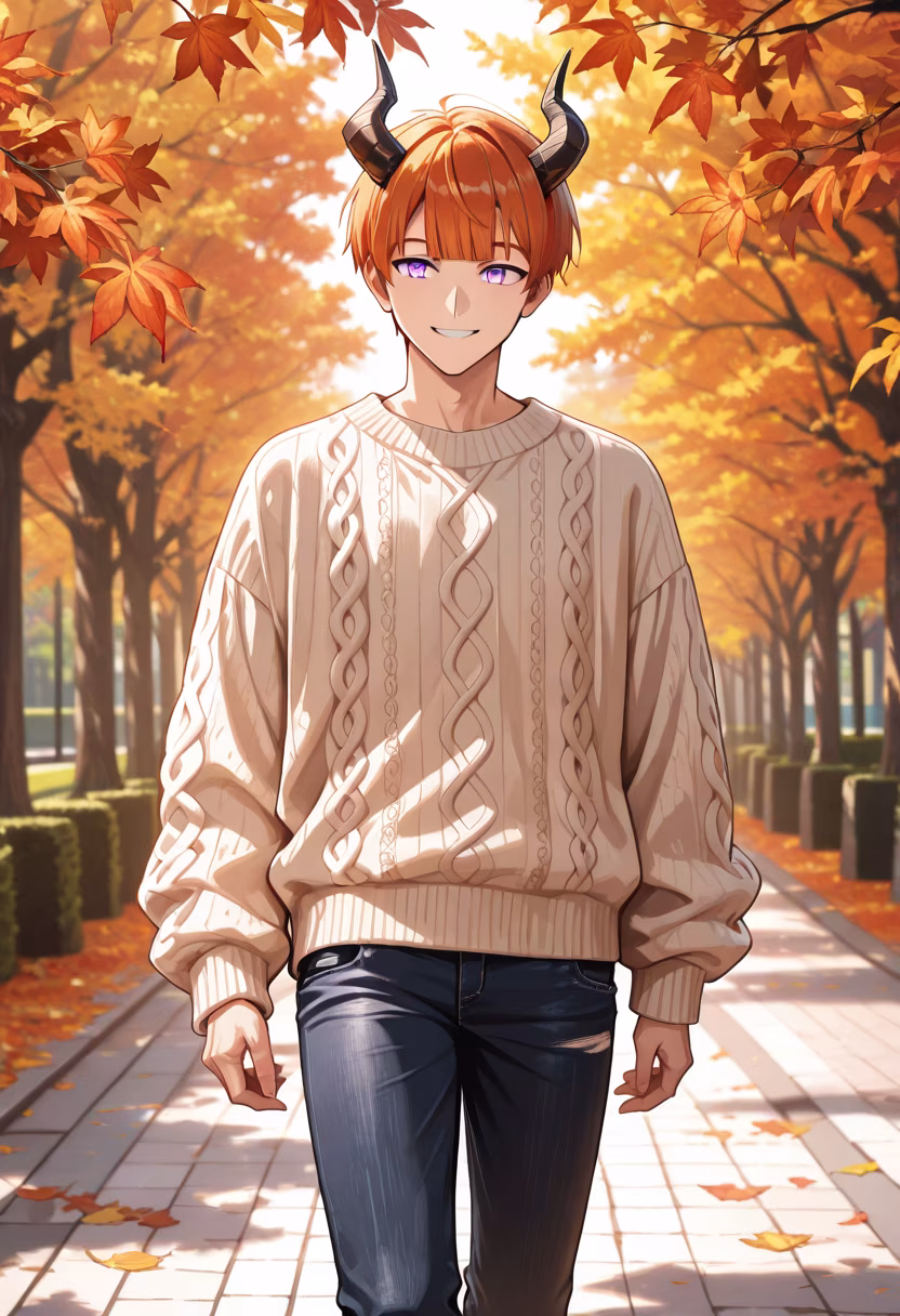 Nothing beats the warmth of a good sweater on a chilly autumn day. Hope you guys are staying cozy too! 🍂☕ #autumnvibes #cozyseason #fallfashion #cozyboy #sweaterweather #goldenhour #aesthetic #autumnleaves #vibes #lifestyle #mensstyle #fallstyle
