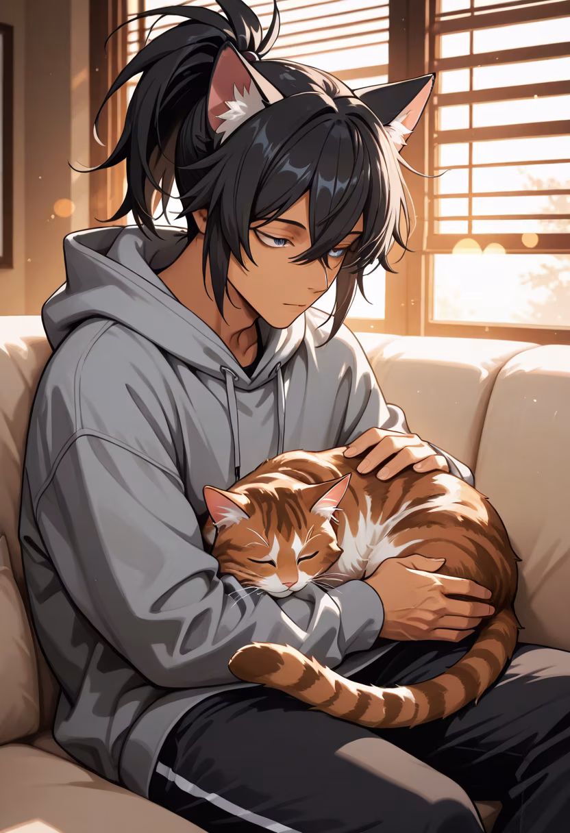 Finally got this little guy to settle down for a nap. 🐈 He's so needy but I can't complain. #catdad #lazyday #mood #kitten #cozy #petsofinstagram #chillvibes #weekendmood #love #darudere #snuggles #homesweethome