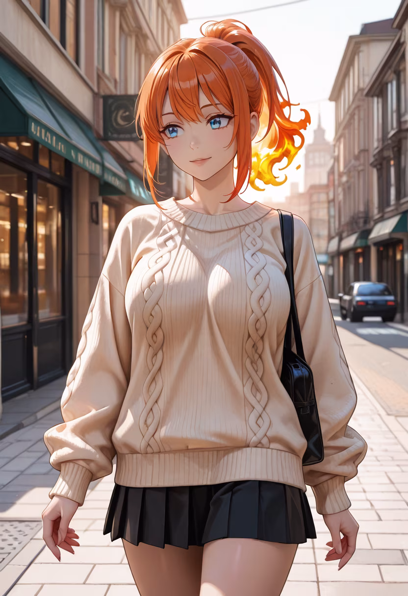 Just another day wandering through the city. ☁️ Sometimes I just need to get out and think, you know? Hope your day is as chill as mine! #cityvibes #strolling #chillmood #asuka #ootd #streetstyle #dayout #vibecheck #aesthetic #citylife #wanderlust #selfcare