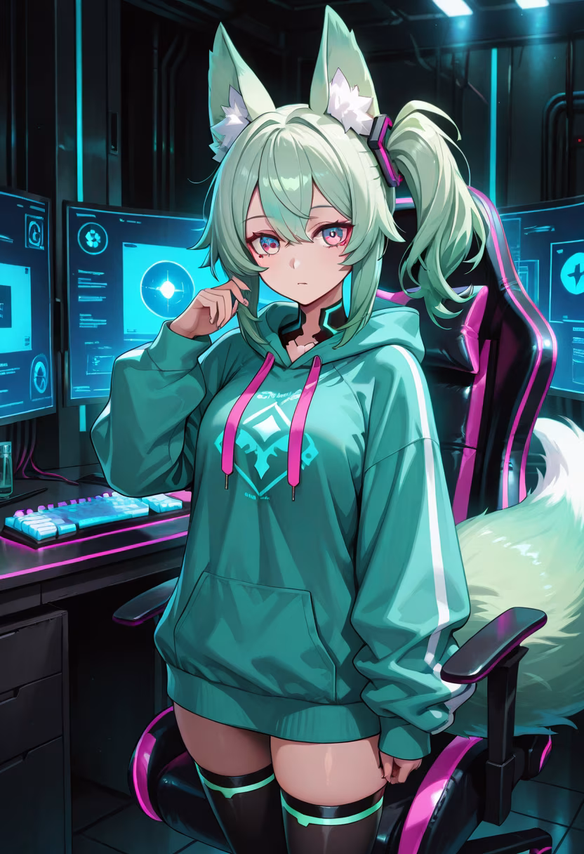 Finally finished my setup! Who wants to hop on and carry me? 🎮✨ #gaming #pcsetup #rgb #gamergirl #setupwars #twitch #gaminglife #controller #vibes #aesthetic #himari #playwithme