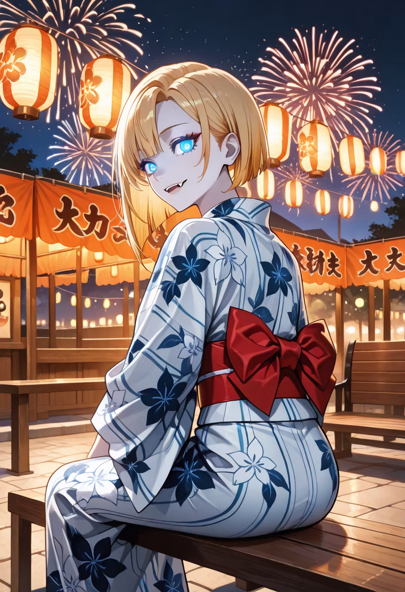 Finally got to see the fireworks show tonight. It was quiet, but beautiful. 🎇 #festival #summernights #fireworks #nightview #calm #aesthetic #memories #summer2024 #kimonostyle #japanesefestival #eveningvibes #peaceful