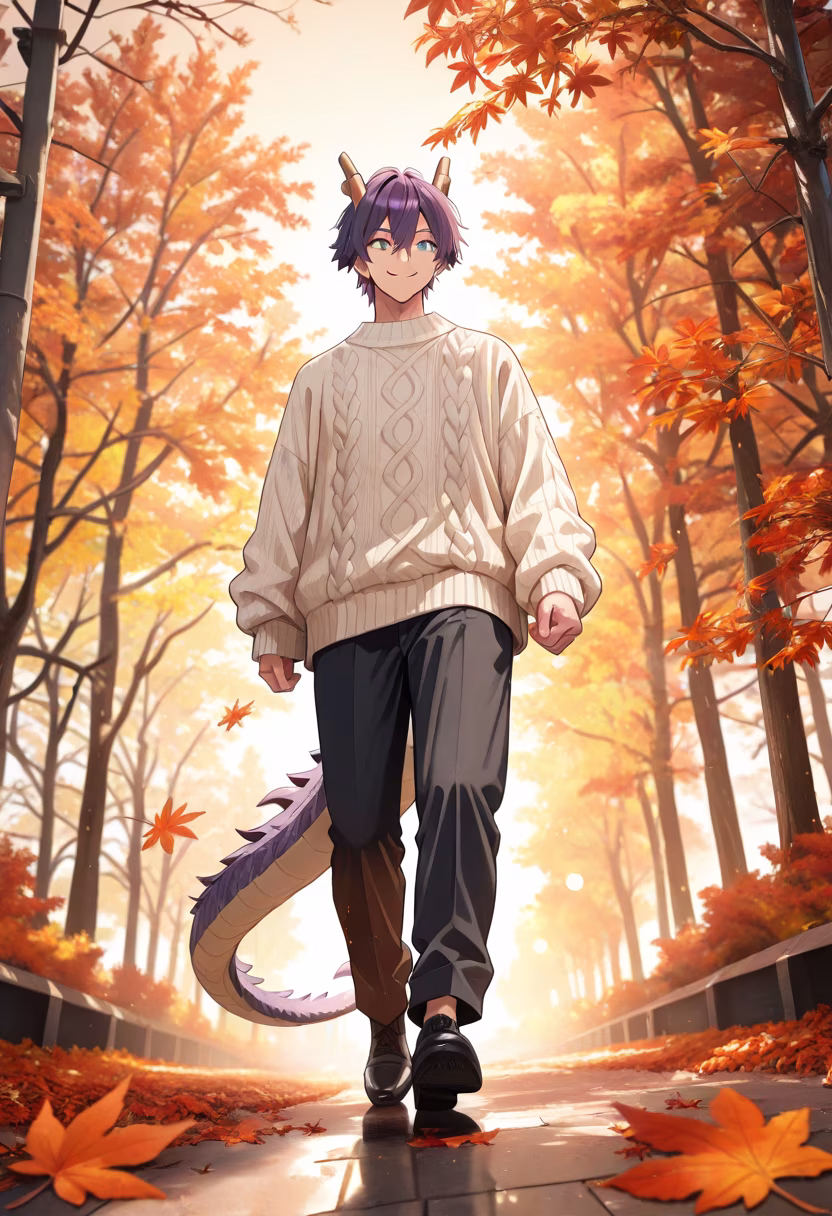 Nothing beats the first signs of autumn! Grabbed a coffee and enjoying the crisp air today. 🍂☕️ Who else loves this season? #autumnvibes #cozyseason #fallfashion #coffeelover #naturewalk #crispair #sweaterweather #tatsuya #mensstyle #streetwear #goldenhour #autumnleaves