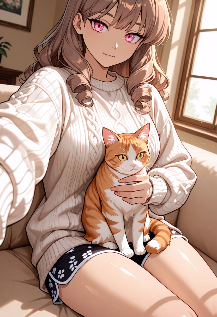 Honestly, he’s the only one allowed to be this clingy with me. Don't get any ideas! 🐾✨ #catmom #meow #chillvibes #petstagram #catlife #furbaby #softie #weekendmood #catlover #cozytime #donttellanyone