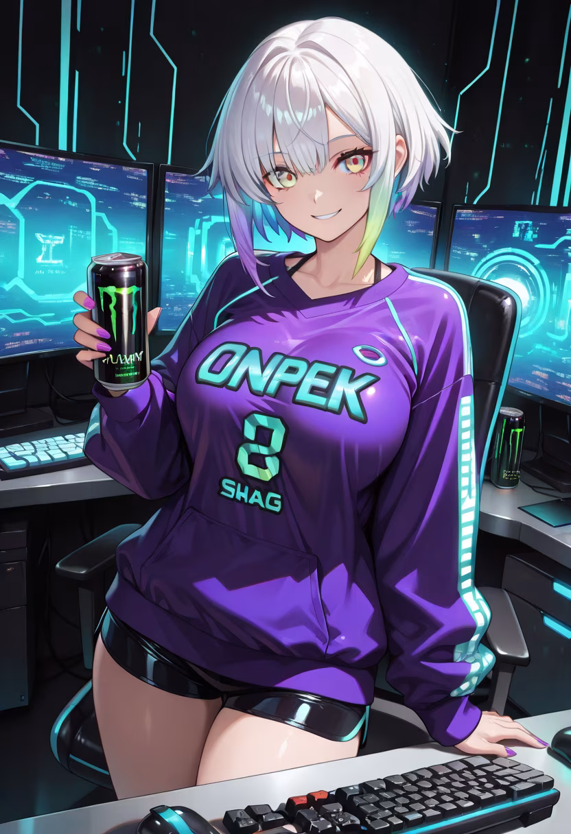 Finally finished my setup! Who wants to hop on a lobby and carry me? 🎮✨ #gaming #pcsetup #rgb #gamergirl #setupgoals #battlestation #streamer #gamingcommunity #nightlife #tech #geekchic #vibes