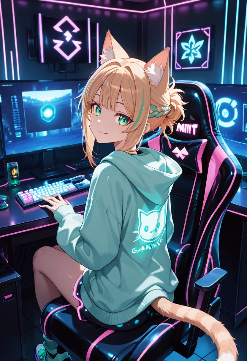 Late night grind! Who wants to join my lobby? 🎮✨ #gaming #pcsetup #gamergirl #rgb #cozyvibes #controller #nightshift #gamerlife #twitchstreamer #gamingcommunity #leveluptogether