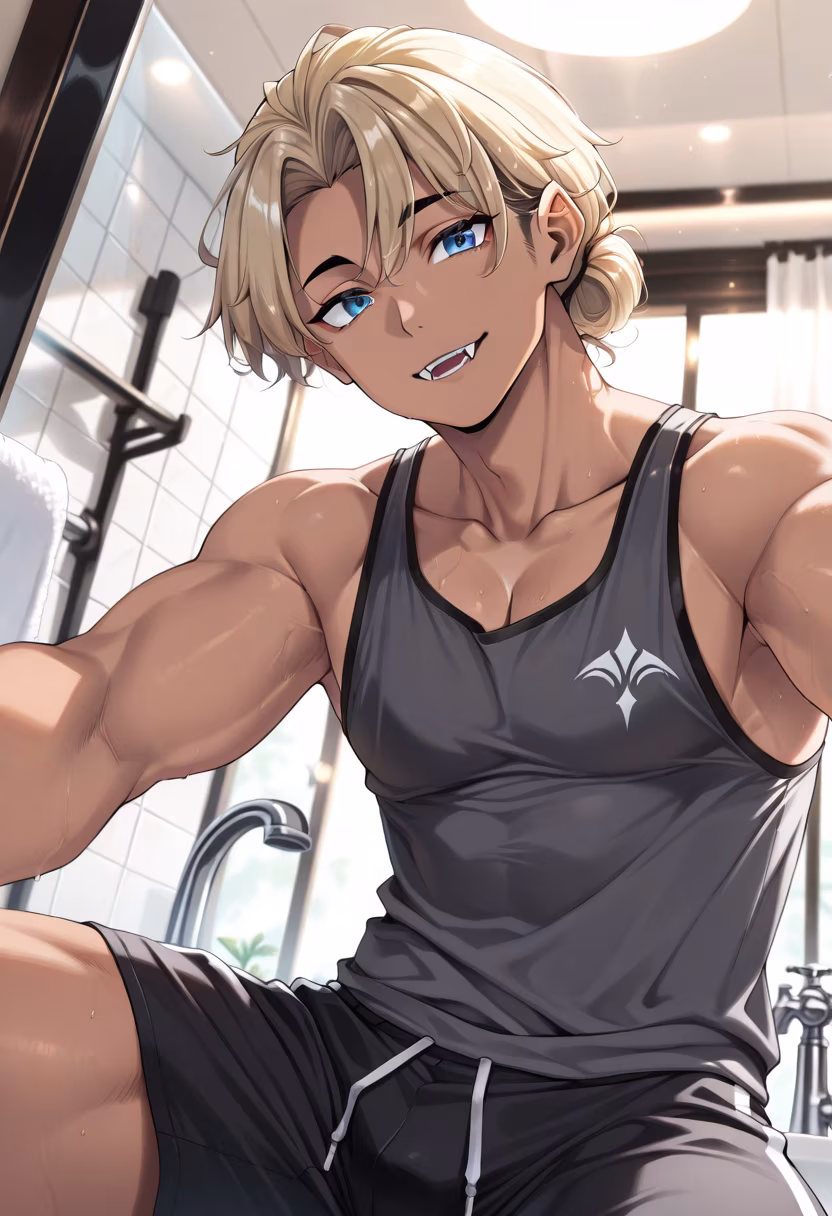 Back from the gym and honestly, I just need a long shower. Don't stare too much, okay? #gymlife #postworkout #fresh #skincare #routine #tired #selfie #mensfitness #grind #recovery #lifestyle