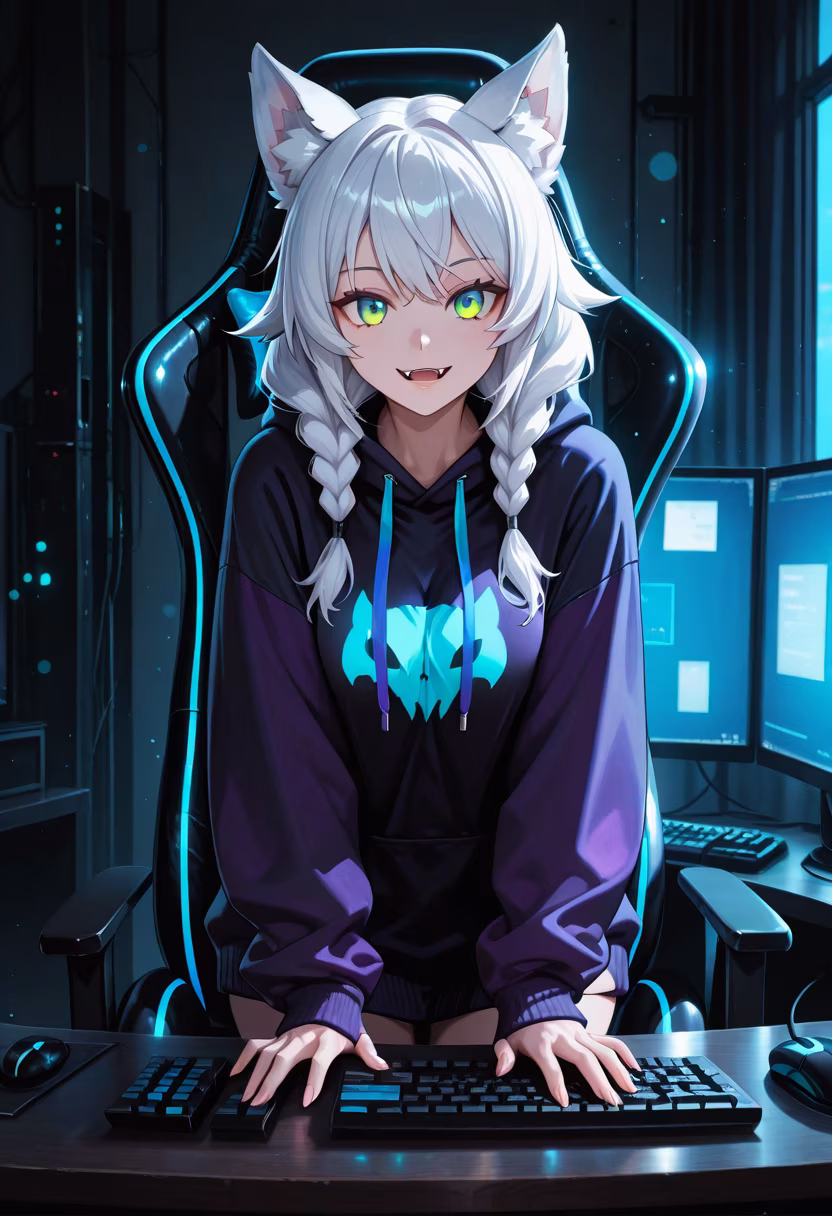Finally finished my setup! Who’s ready to climb the ranks with me tonight? 🎮✨ #gaming #pcsetup #gamergirl #rgb #setupgoals #battlestation #twitch #pcgaming #gamer #chillvibes #nightowl #gamingcommunity