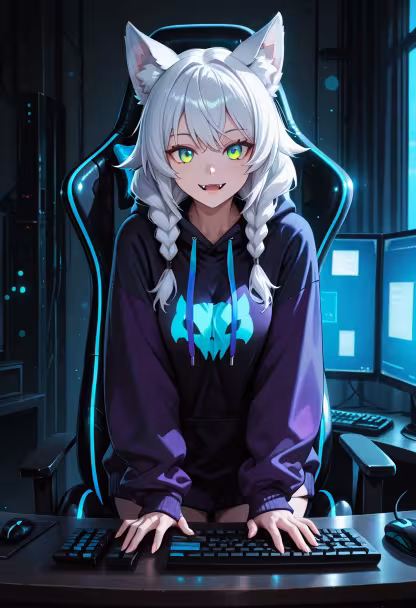 Finally finished my setup! Who’s ready to climb the ranks with me tonight? 🎮✨ #gaming #pcsetup #gamergirl #rgb #setupgoals #battlestation #twitch #pcgaming #gamer #chillvibes #nightowl #gamingcommunity