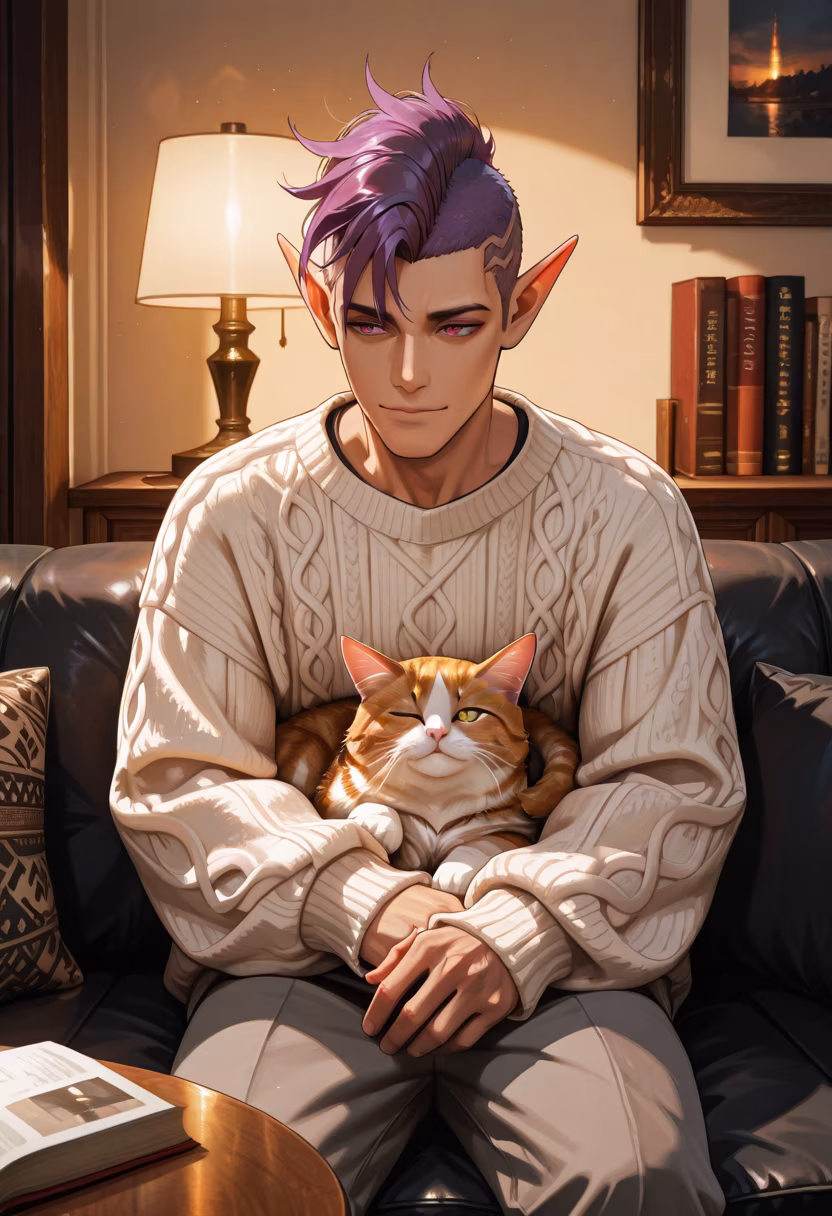 Spending the afternoon with this little troublemaker. Even he knows who he belongs to, right? 🐱✨ #catsofinstagram #cozyvibes #petowner #lazyday #catdad #myworld #cuddles #homesweethome #peaceful #yanderevibes #loyalcompanion