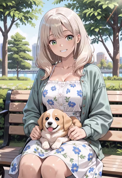 It’s not like I wanted you to take this picture, but the puppy is just too cute to ignore! Don't get the wrong idea, okay? 🐶💕
