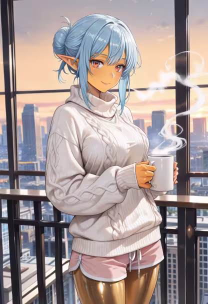 Nothing beats that first cup of coffee while watching the sunrise. How is everyone's morning going so far? ☕✨ #morningvibes #sunrise #coffeelover #newday #freshstart #cozyhome #morningroutine #sunlight #balconyview #peaceful #emiko #influencerlife