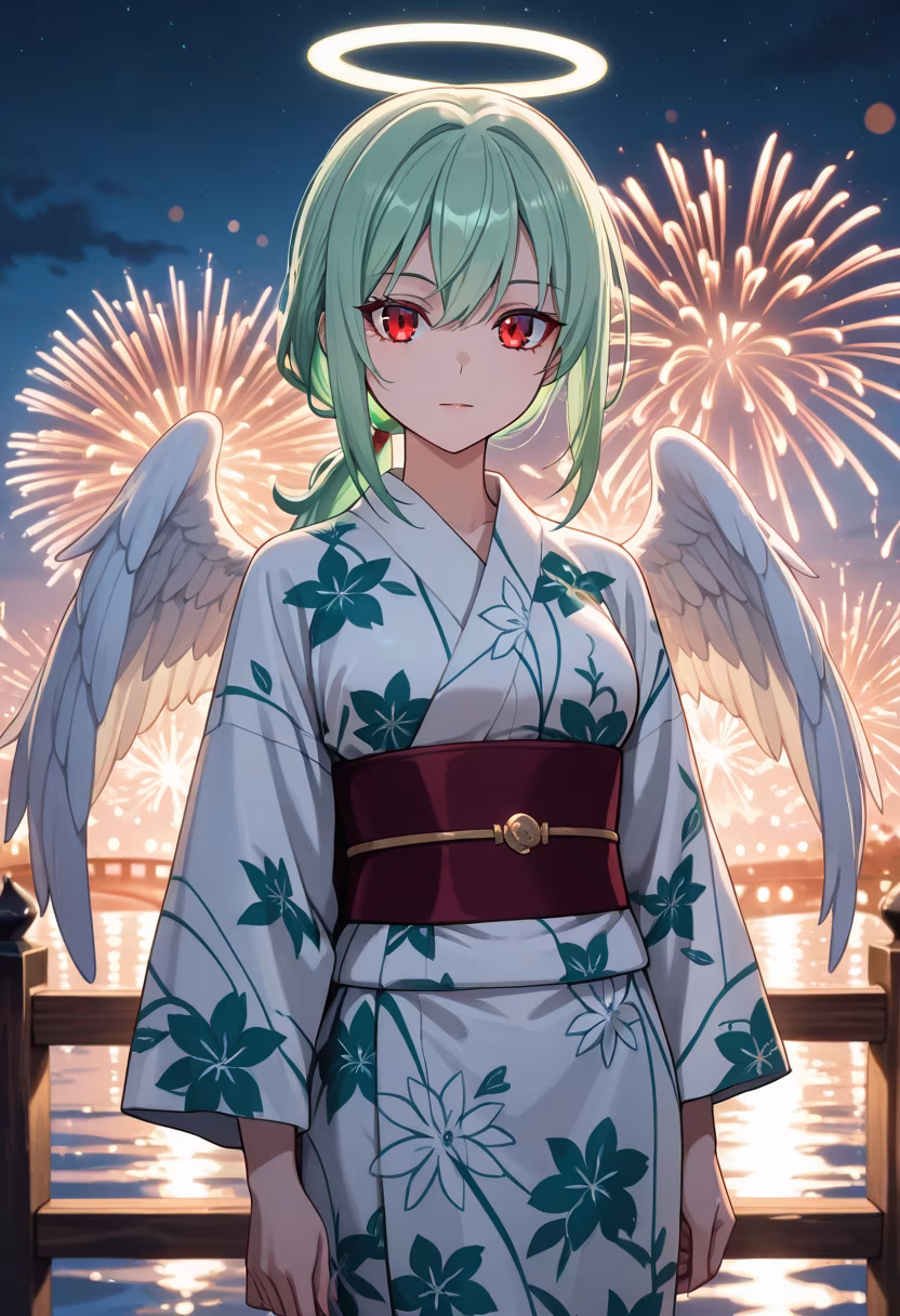 Managed to find the perfect spot to watch the fireworks tonight. Don't stare too long, baka! #SummerVibes #Fireworks #Matsuri #SummerNight #YukataStyle #Festival #NightOut #CoolBreeze #SummerMemories #FireworksNight #InfluencerLife #JapanSummer