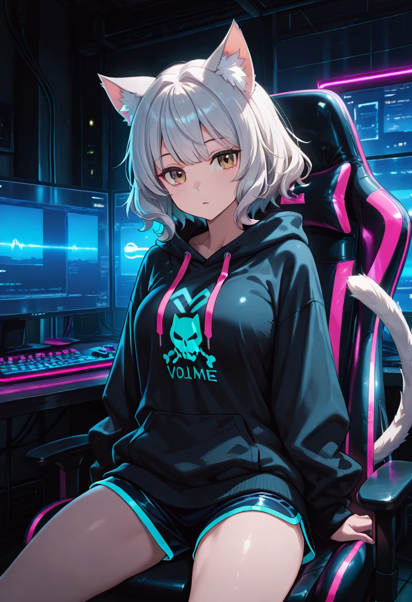 Finally finished my setup, time to grind some ranks! 🎮 Who’s hopping on with me tonight? #gamergirl #pcsetup #rgb #gamingcommunity #setupinspiration #gamerlife #desksetup #nightgaming #chillvibes #streaming #gamingsetup #levelup