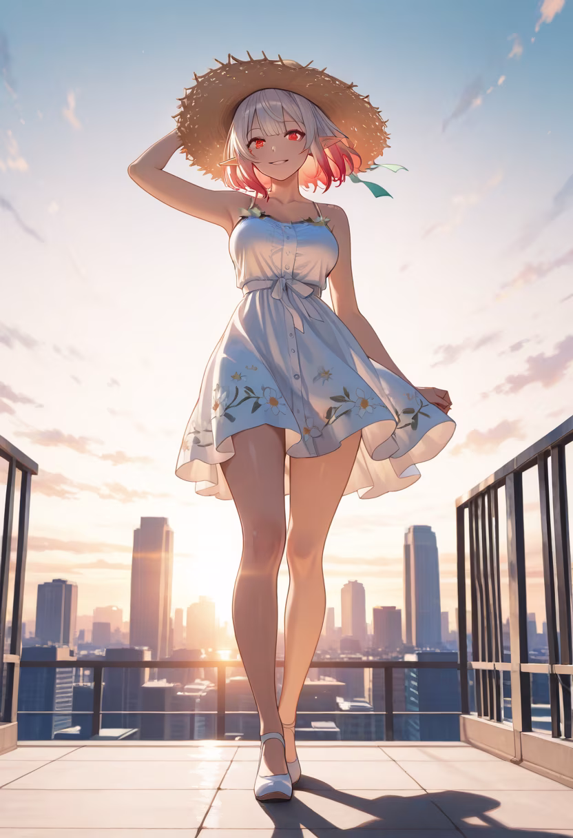 Soaking up the last bits of golden hour. ✨ Hope your day was as bright as this sunset! #goldenhour #sunsetvibes #aesthetic #ootd #rooftopview #glowup #sunnyday #vibing #happiness #beautifulday #influencerlife