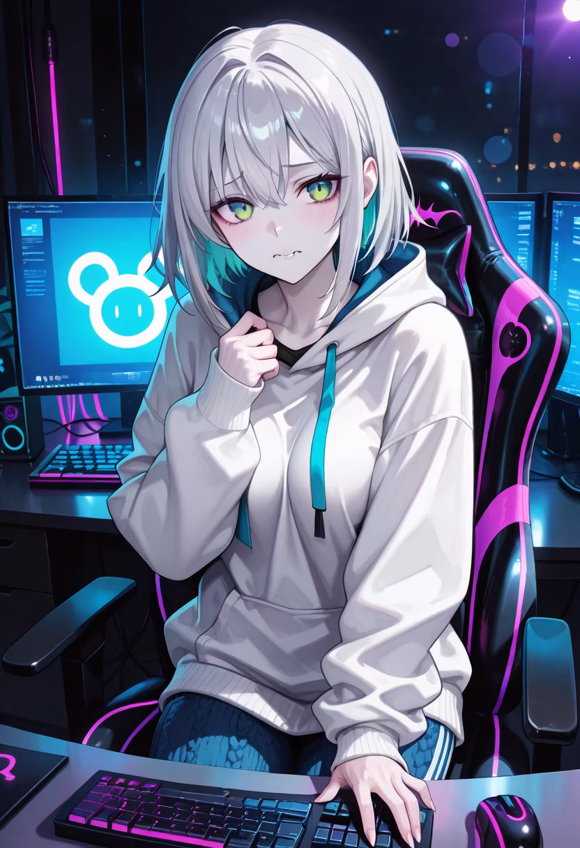 Finally finished my setup, time to grind some levels! 🎮 Anyone want to join my lobby later? #gaming #gamergirl #pcsetup #rgb #dandere #cozyvibes #pcgaming #gamerlife #setupinspiration #chill #nightstream #gamingcommunity