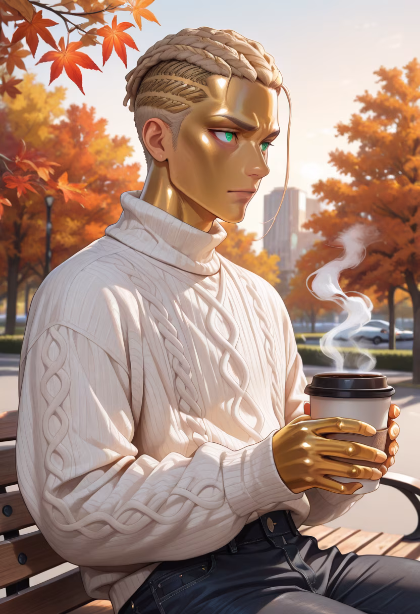 Finally got a day off to enjoy the autumn air. Don't look at me like that, I just wanted to see the leaves! 🍂☕ #autumnvibes #cozy #fallfashion #kaito #dayoff #leaveschanging #coffeetime #autumnstyle #mood #sweaterweather #urbanstyle #chill