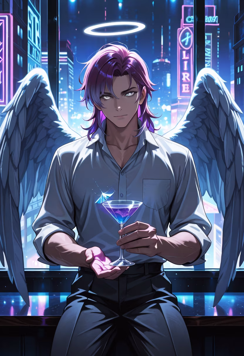 Don't get used to me being this nice tonight, just enjoy the view. 🍸✨ #nightout #citylights #vibes #ootd #cocktailhour #mensfashion #aesthetic #nightlife #shinjuku #dontstare #tsundere #mensstyle