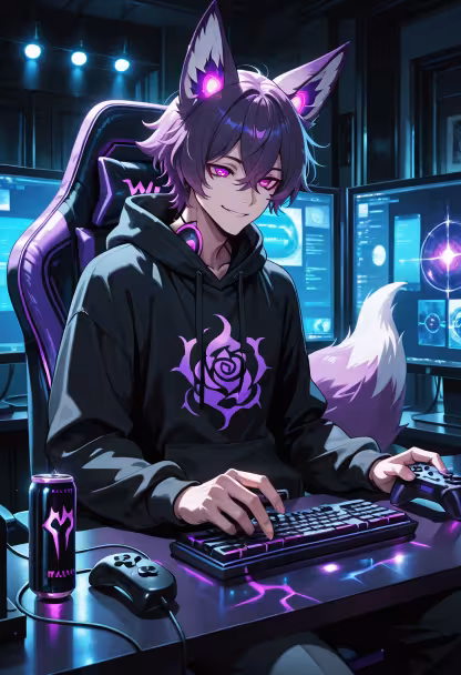 Late night grind session! 🎮 Finally unlocked the secret level. Who's hopping on with me tonight? #gamerlife #pcsetup #rgb #gamingcommunity #nightshift #streamer #levelledup #controllergang #gamingchair #setupwars #victoryroyale #gamerguy