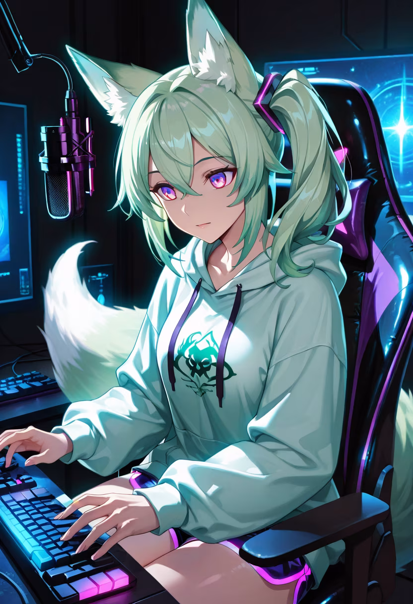 Finally unlocked this skin! Who wants to queue up with me? 🎮✨ #gaming #pcsetup #gamergirl #rgb #cozyvibes #controller #nightshift #streamer #gamingcommunity #setupinspiration #chilltime #hmu