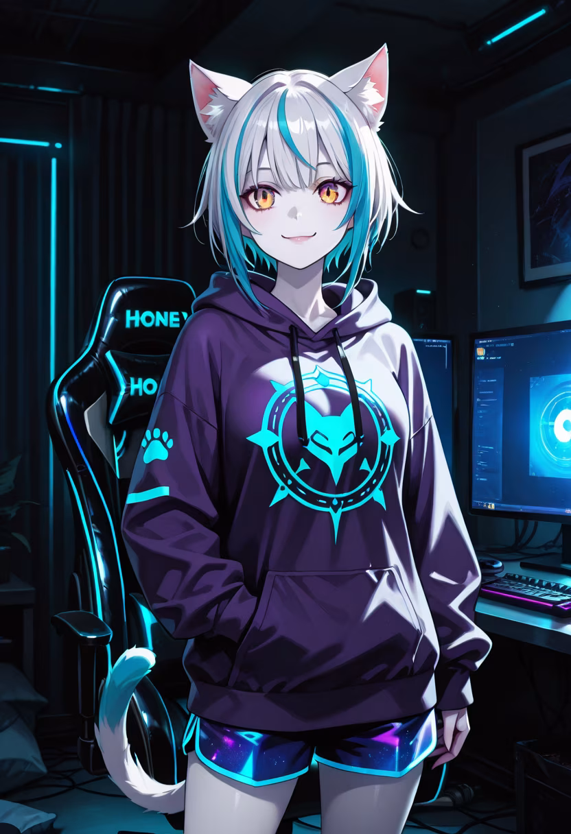 Late night gaming marathon! Who's joining the lobby? 🎮✨ #gamergirl #pcsetup #gaming #rgb #battlestation #twitchstreamer #gamingcommunity #gamers #setupgoals #pcgaming #nighthawk #cozyvibes