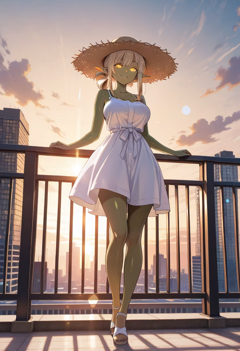 Golden hour glow is just my favorite, makes everything feel so magical. ✨ Hope your day is as sweet as you are! #goldenhour #sunsetvibes #aesthetic #goldenlight #cityrooftop #glowup #peaceful #skyline #magicmoments #goodvibesonly #influencerstyle #happiness