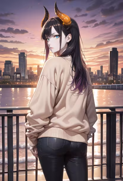 Found the perfect rooftop spot to watch the sun go down. Don't stare too long, baka! 🌇✨ #rooftopvibes #goldenhour #aesthetic #cityscape #sunsetlover #mood #outfitinspo #chilling #skyline #glow #photography #fashion