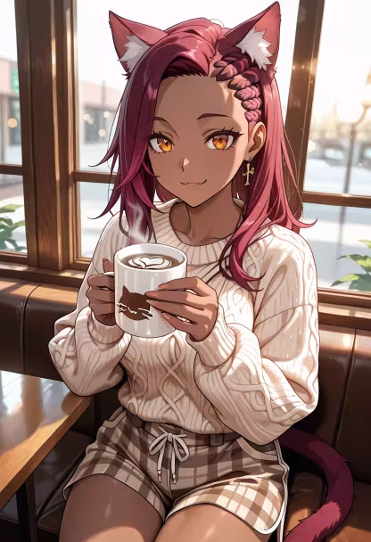 Just hanging out at the cafe today! My brain is basically just static right now, but at least the coffee is good. ☕️✨ #cozyvibes #coffeetime #daydreaming #studentlife #casualstyle #weekendmood #vibing #relaxing #simplepleasures #bakadereenergy