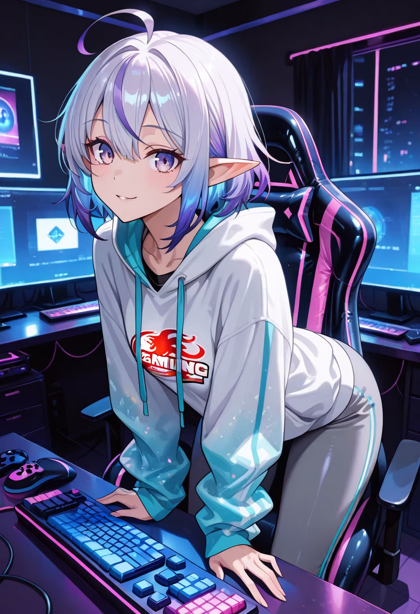 Finally finished my setup! 🎮 Ready to carry my team all night long. Who's joining the lobby? #gamergirl #gamingcommunity #pcsetup #rgb #twitchstreamer #gamerlife #cozygaming #setupgoals #battlestation #gamingislife #videogames #levelsup