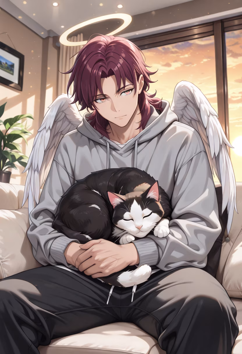 Don't get the wrong idea, he just wanted a nap on my lap. 🐾 Keep your comments to yourself. #catdad #lazyday #petsofinstagram #catlife #softside #donttellanyone #chillmode #weekendvibes #cuddlebuddy #homebody #catlover #furryfriend