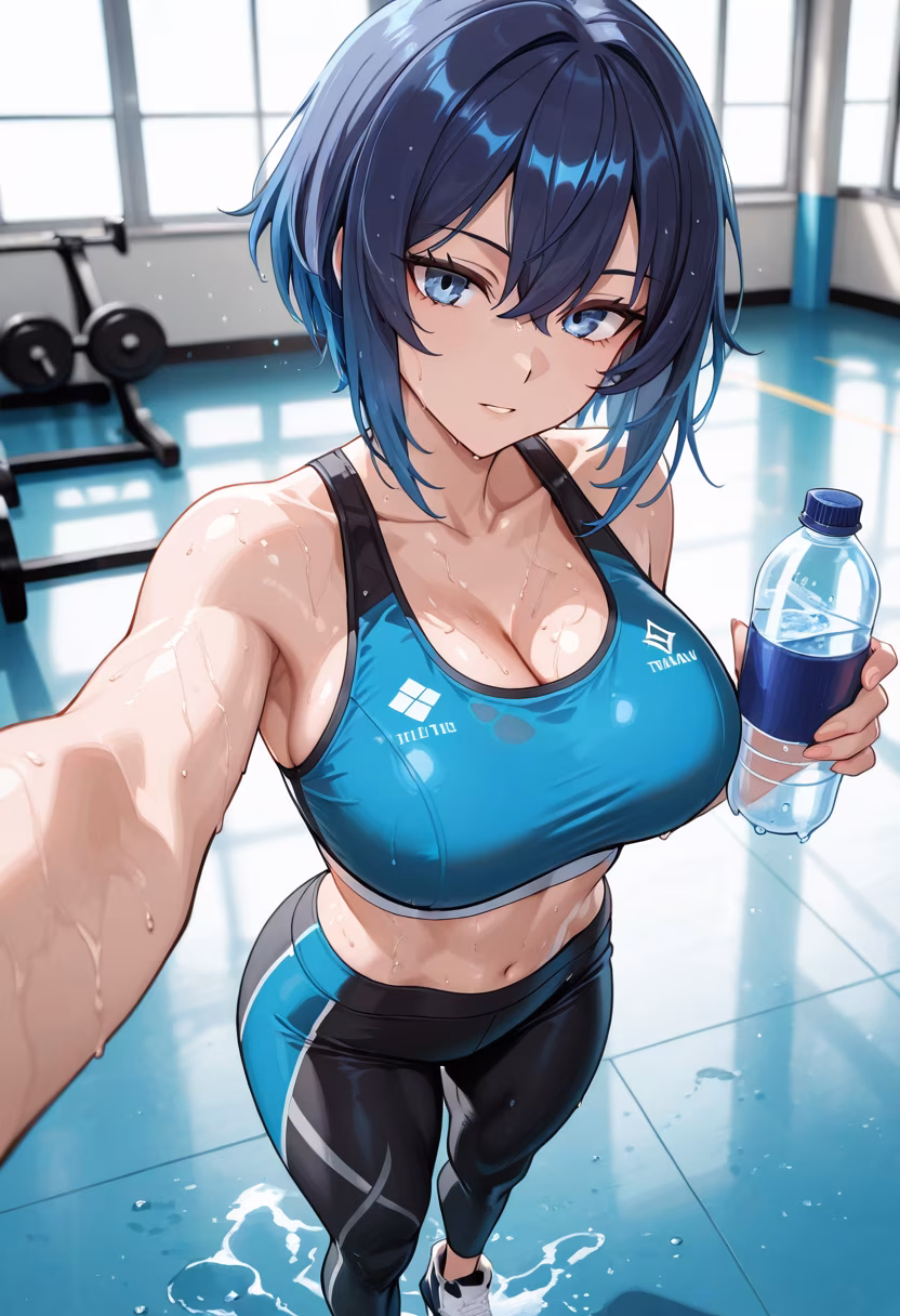 Finally done with today's session, feeling absolutely shredded! 💦 Who else is hitting the gym today? #fitness #gymlife #workoutmotivation #healthylifestyle #sweaty #postworkout #fitfam #gymgirl #activewear #dedication #gains #gymroutine