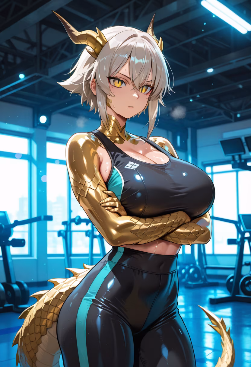 Finally finished my leg day set, don't look at me like that! Hmph, I worked hard for these results. 😤💪 #gymlife #fitnessjourney #legday #gains #tsundere #workoutmotivation #gymgirl #fitspo #nopainnogain #healthylifestyle #gymrat #sweat