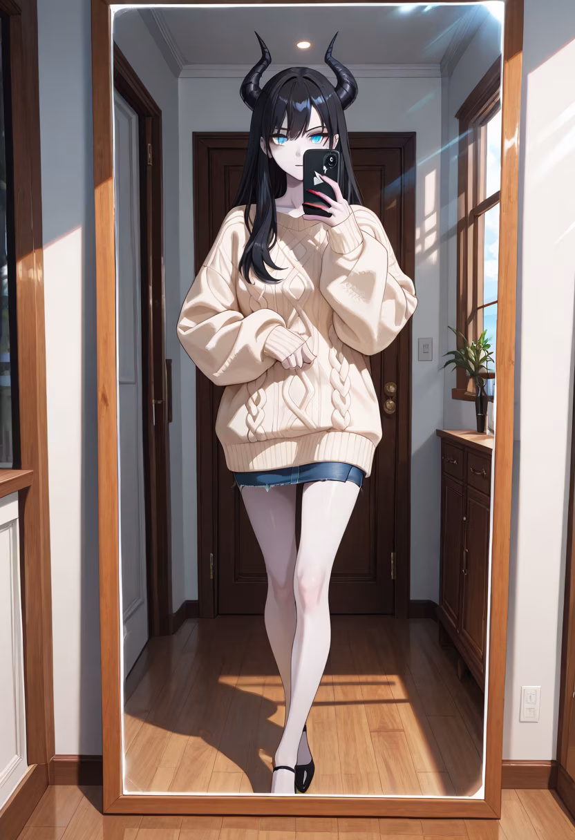 Don't think I'm taking this just for you, okay? I just happen to like this outfit today. Hmph! #ootd #casualstyle #mirrorpic #tsundere #vibes #fashiongram #mystyle #happyday #instadaily #photooftheday