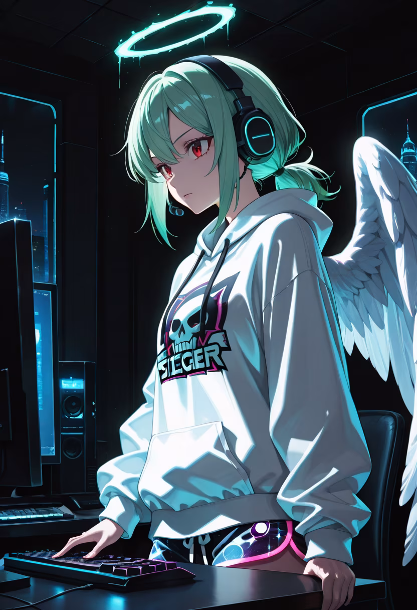 Don't get used to me carrying you through every single match, idiot! 🙄🎮 #gaminglife #pcsetup #gamergirl #tsundere #rgb #setupgoals #streamerlife #gamingcommunity #nightmode #vibes #gamer